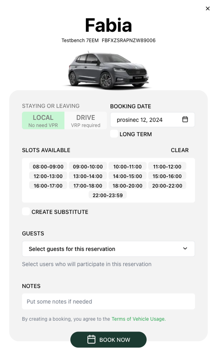 Reservation create Reservation create